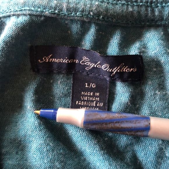 American Eagle large long muted striped t shirt, long sleeves retro/ 2010. - Picture 10 of 12